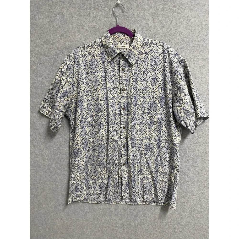 Moda Campia Moda Hawaiian Shirt Mens Large Multicolor Tropical Print‎ 100%Cotton